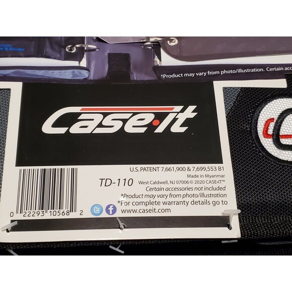 Case it The Dual 2-in-1 Dual Ring Binder 3" Capacity Black/Gray TD-110 - NEW - Picture 2 of 8
